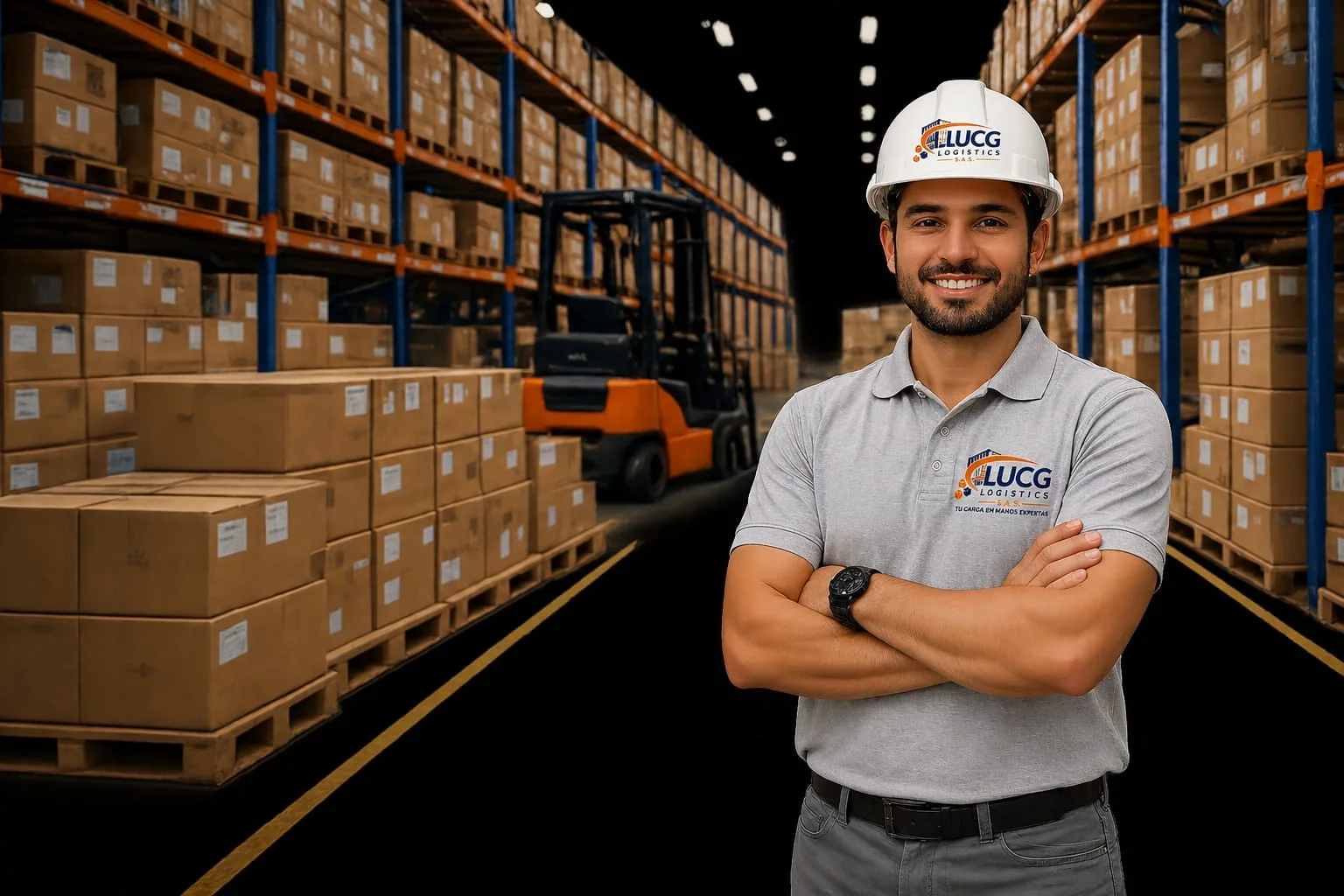 Operario de LUCG Logistics en bodega